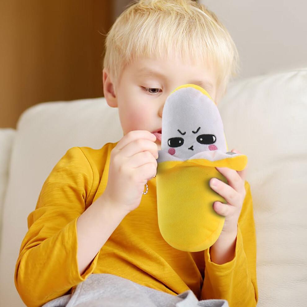 Bananenförmiges Sensor-Metronom Plüschtier – Niedlicher, Weicher, Interaktiver Musikübungs-Begleiter für Kinder, Kompatibel mit Learning Fun