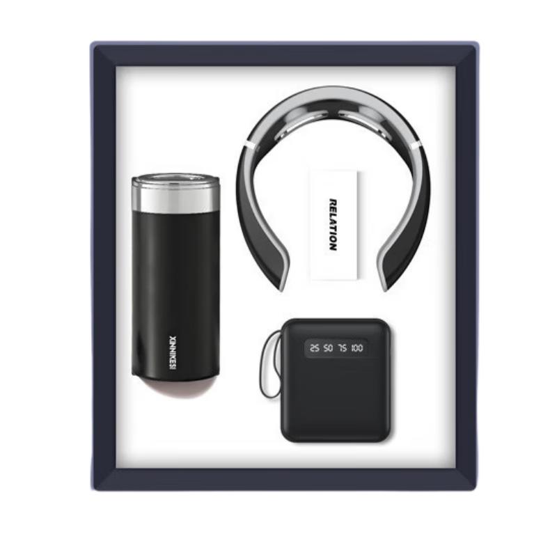 Premium 3-in-1 Gift Box: Thermos, Power Bank, Neck Massager