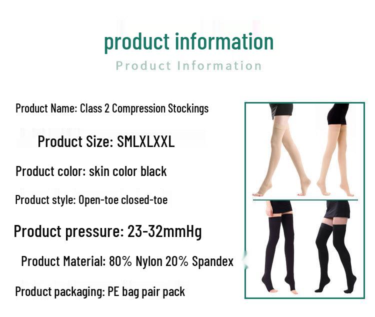 Second-Class Compression Socks 20-30mmHg: Curve Support for Varicose Veins and Nurse Health Care