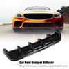 Black Universal Car Rear Bumper Shark Fin Spoiler Diffuser