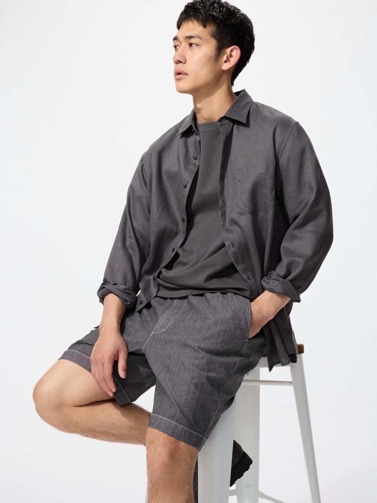 

Uniqlo Япония эластичные легкие шорты 07 GRAY/3XL