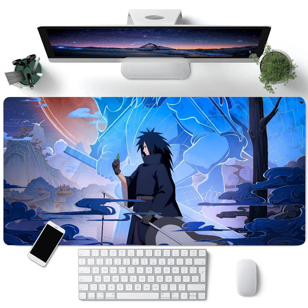 Anime Characters U-Uchiha Madara Mouse Pad Large Gaming Keyboard Mat LockEdge Rubber Computer Office Accessories