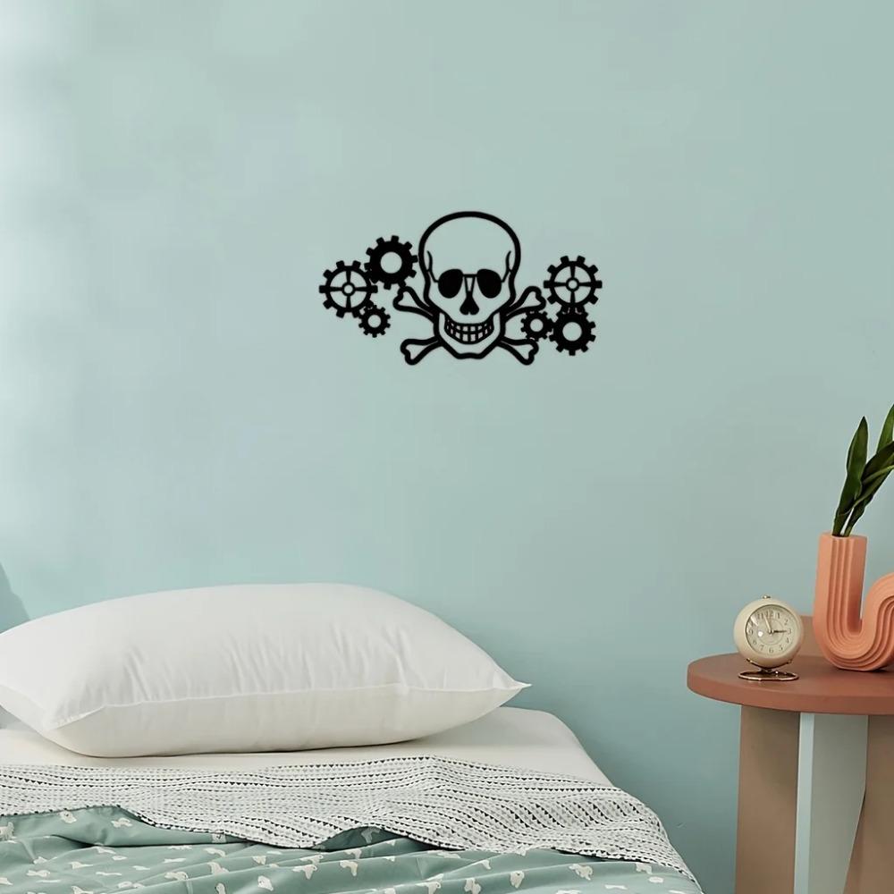 Настенный декор «Черепа и шестерни» - Металлический шедевр для Хэллоуина — фото 6