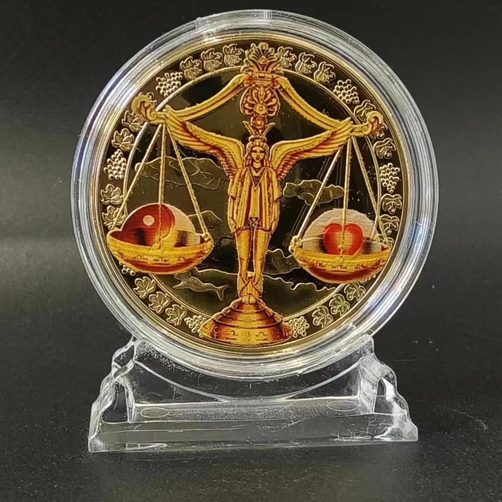 Gold-Plated Scorpio, Gemini, and Libra Zodiac Medallion Set