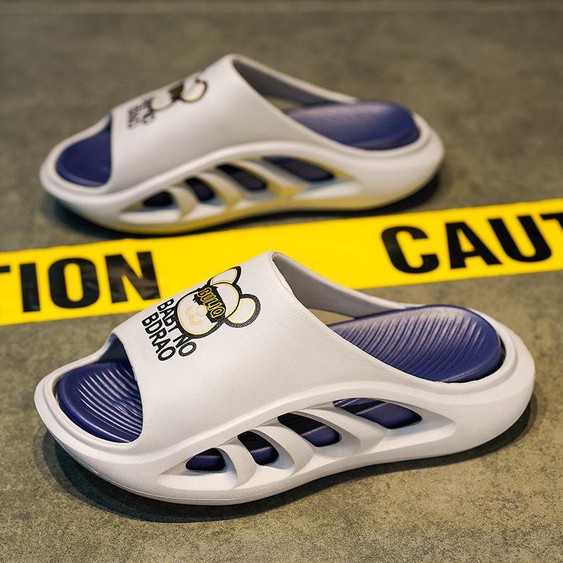 

2025 Men s Thick Sole Non-Slip Height-Increasing Summer Slippers for Indoor/Outdoor 37-38 синій/сірий колір