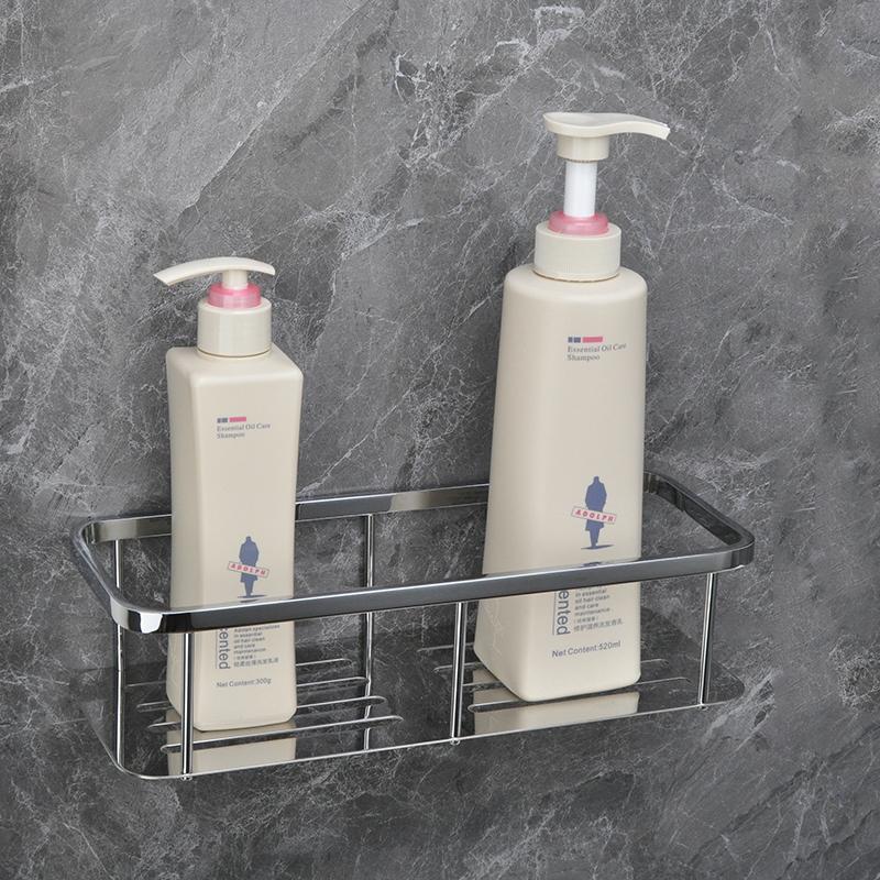 Wall-mounted Stainless Steel Bathroom Bathtub Storage Rack Corner Shower Rack Bathroom Storage Shelf