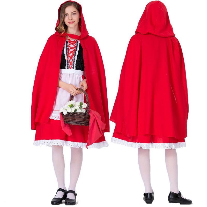 Adult Little Red Riding Hood Costume - Masquerade, Halloween, Christmas Princess Dress