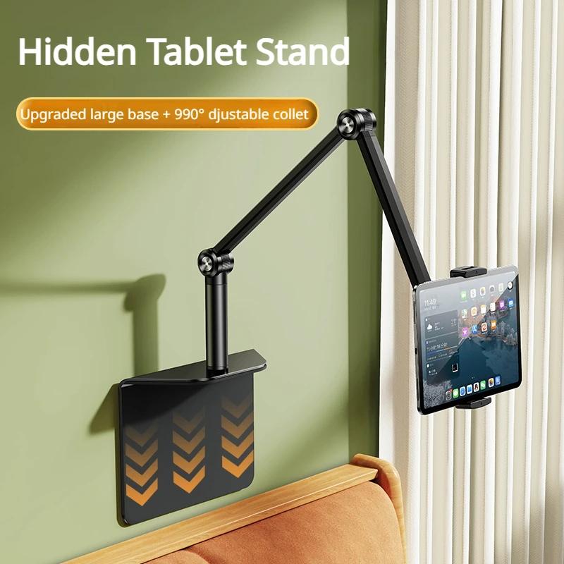Oatsbasf Hidden Bedside Tablet Phone Stand Holder Lazy Stand Insertable Slit Clip-On Phone Bracket Tablet Mount for Sofa Desk