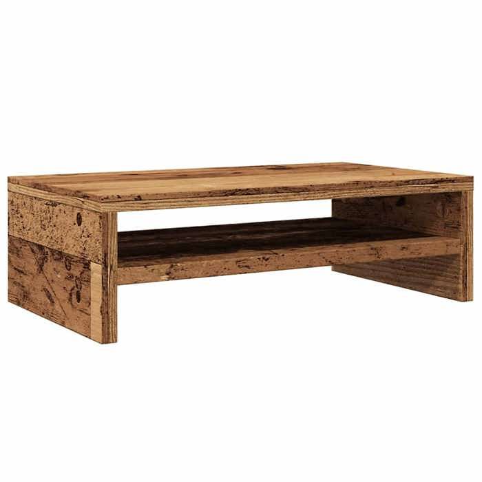 VidaXL Monitor Stand Old Wood 42 X 24 X 13cm Engineered Wood, Computer Stand, Keyboard Stand, Stand of 855796