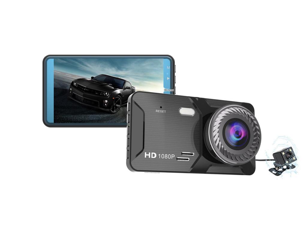 3-Channel 1080P WiFi Dashcam with Infrared Lights for Interior, Exterior, and Rear Recording