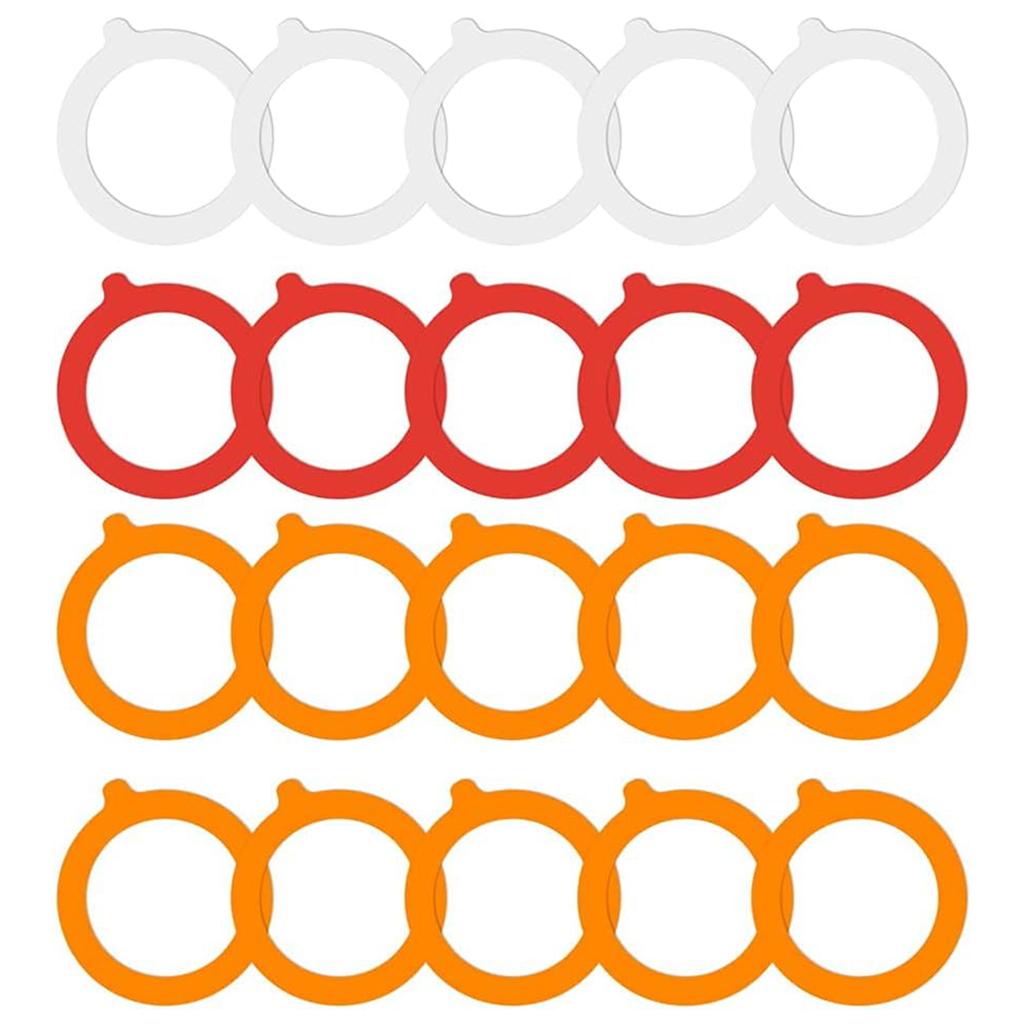 20 stycken Silikonburktätningar Ersättningsgummitätningar för Mason Glasburk Silikontätningar Lufttäta Silikon
