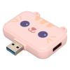 3 in 1 USB Hub Multifunction USB A to USB3.0 and 2 USB2.0 USB Port Expander for Mouse Keyboard Laptop PC Pink