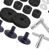 23 Piece Cymbal Parts Set with Wing Nuts and Drum Key, Stand Sleeve for Drums