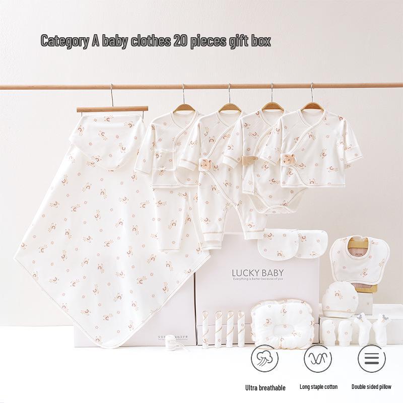 Newborn Autumn/Winter Gift Set: Baby Clothes and Full Month Celebration Suit
