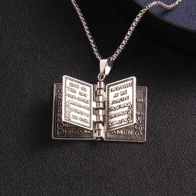European American Cross-symbol Clavicle Chain Bible Religious Necklace Men's Trend Light Luxury Women Niche Necklace