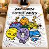 Flannel BlanketMr. Men & Little Miss Warm Soft Throw Blanket for Indoor Sofa Bed Living Room Use