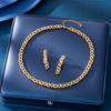 Romantic Heart Cutout Necklace and Earring Set - Bridal Wedding Jewelry
