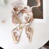 Chinese style ink silk hair feel small square scarf women's autumn and winter versatile professional wear scarf scarf high-end silk scarf women