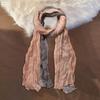 Scarf Shawl Two-Color Gradient Design Pleated Scarf Warm Neck Wrap Cold Weather Neck Warmer Fashion Accessories