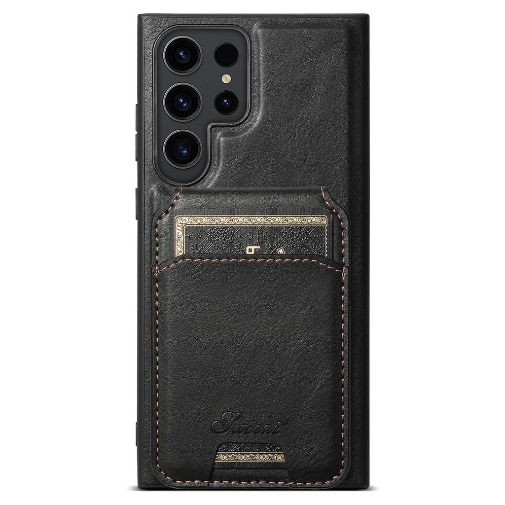 SUTENI Wallet Phone Case Card Holder Leather Magnetic Pocket Cover for Samsung Galaxy S24Ultra S23 S22Plus