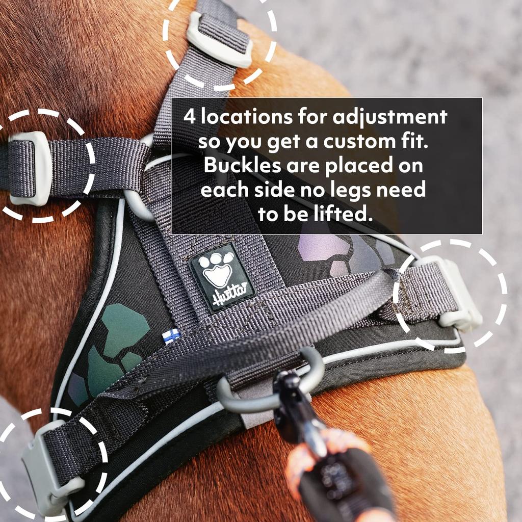 Hurtta Warrior Harness Black 45-60cm