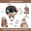 ANFUMAN Small Backpack with Wallet for Women, Mini Waterproof Colorful Print Backpack, Leisure Travel Bag, Drawstring, Size M, Casual.