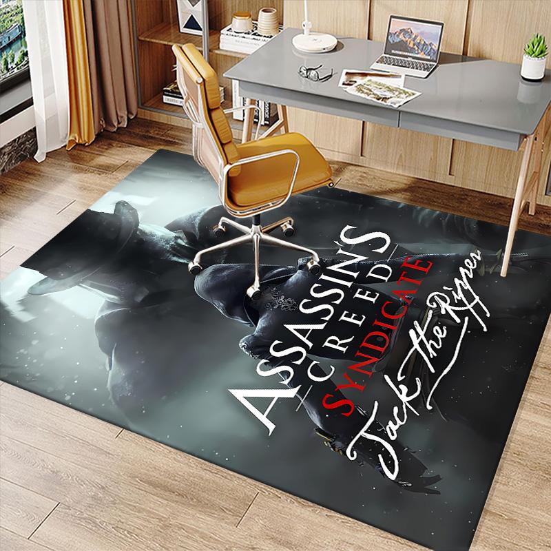 A-Assassin's Creed Bedruckter Saugfähiger Waschbarer Teppich, Rutschfeste Badezimmerteppiche, Küchenteppiche, Yogamatte, Eingangsbereich Wohnzimmer, Camping-Picknickteppiche