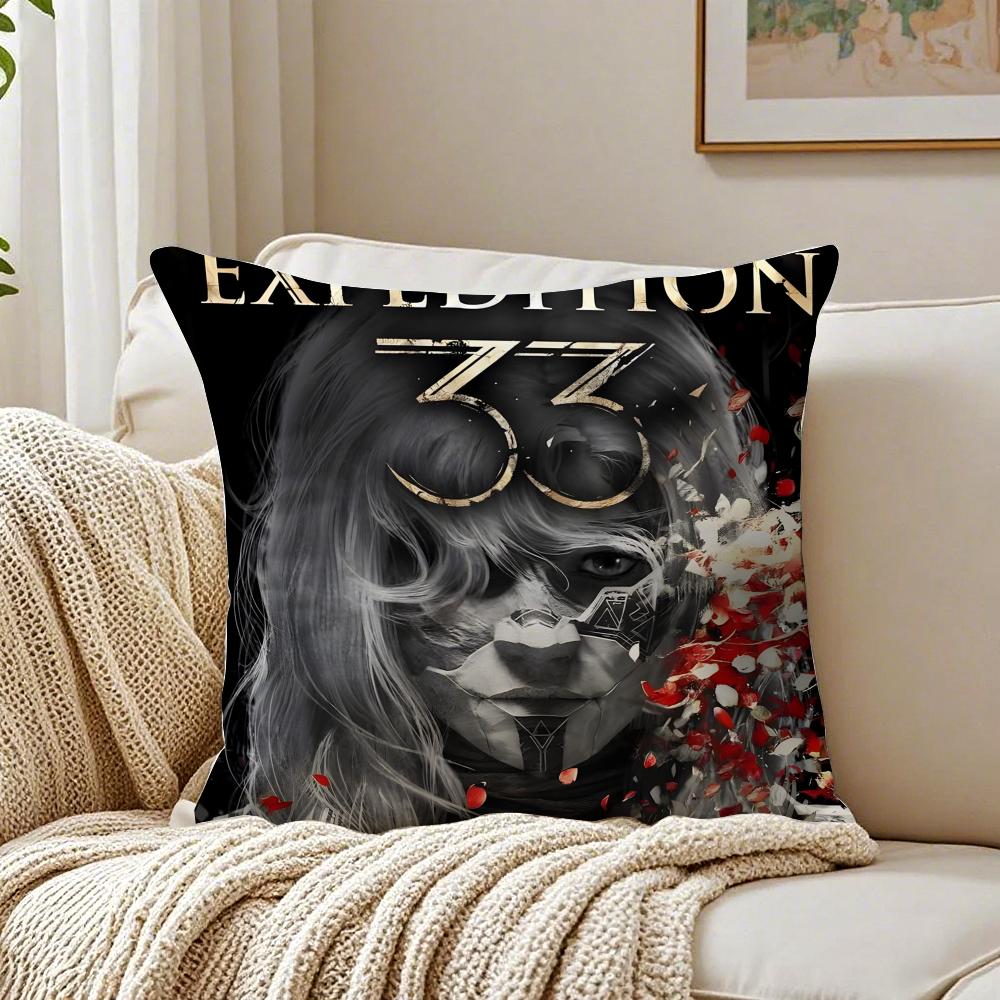 game exploratory CClair OObscur EExpedition 33 Cushion Cover Pillowcase Antidustmite living Room Sofa Decor Cushion Room