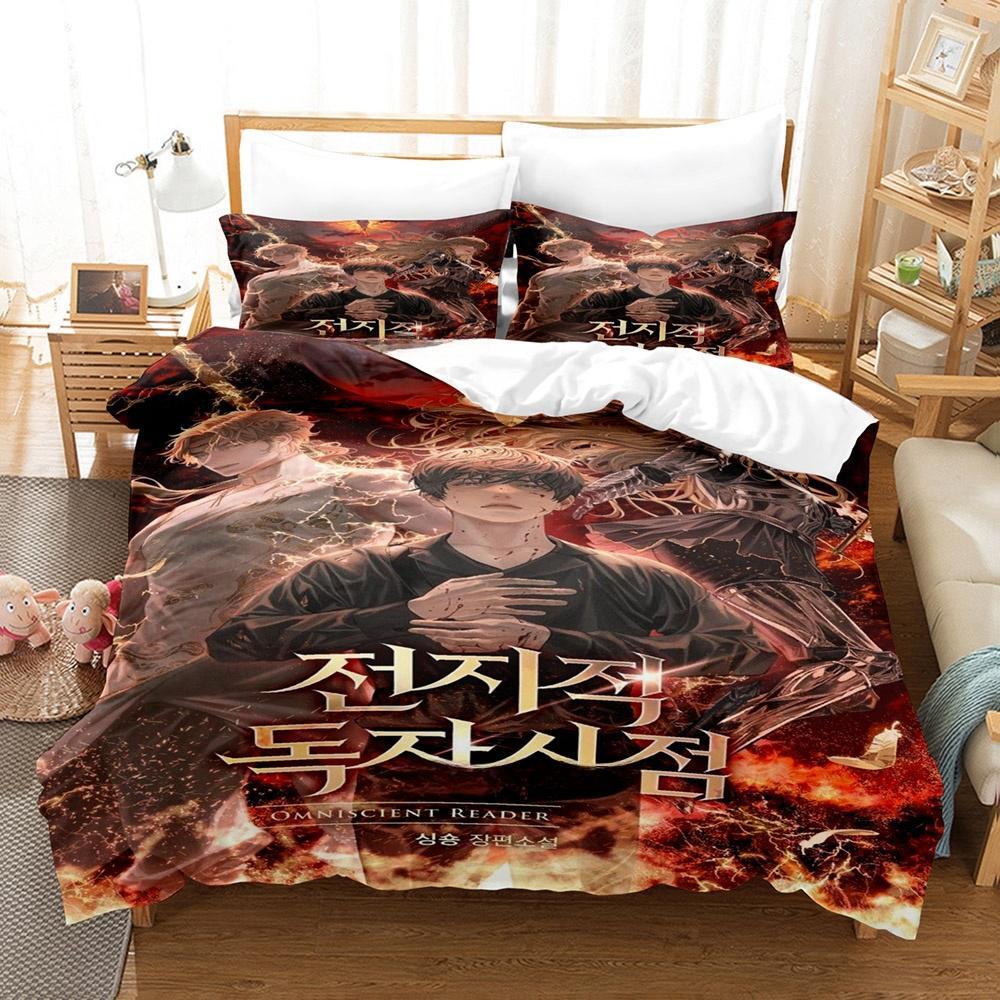

Комплект постельного белья Anime Story Omniscient Reader s Viewpoint Single Twin Full Queen King Size Bed Set Adult Kid Bedroom Duvetcover Sets EU Twin 135x200cm