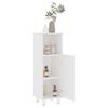Moderne elegante weiße Badezimmerschrank, Eckablage, 30x30x95 cm Material