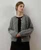 LETTERA Alpaca Wool Toggle Cable Cardigan_Charcoal