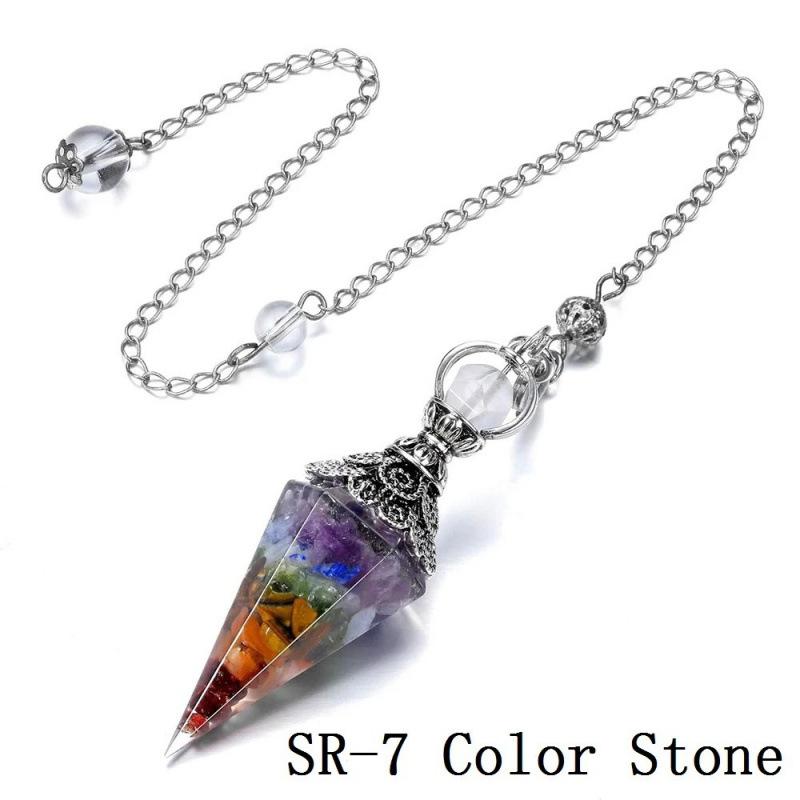 Antique Crystal Semi- Stone Natural Hexagonal Pendant One Size