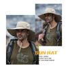 Herren Sonnenschutz Eimerhut Großer Schirm zum Angeln Outdoor Wandern Sommer Sonnenhut