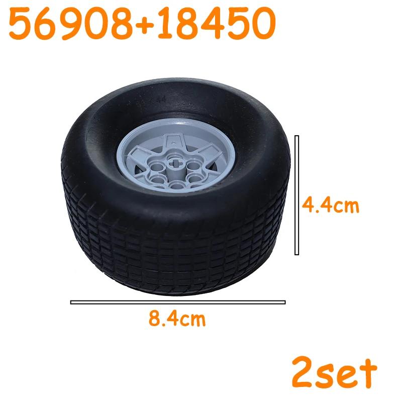 Technical Tire Wheel Car Truck Wheels Hub Bricks MOC Motorcycle Tyre & Rim Building Blocks 56145 44309 86652 3 15038 23798