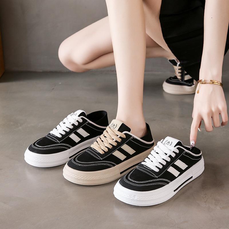 Canvas shoes children summer new female students casual two wear versatile board shoes street shot