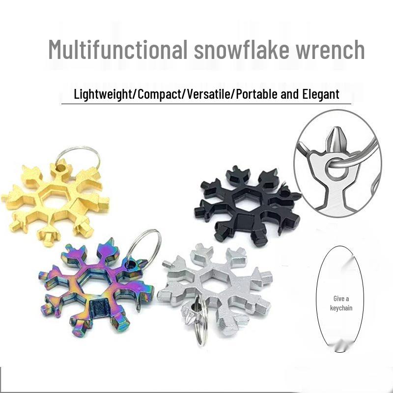 Colorful 18-in-1 Snowflake Multi-Tool Wrench