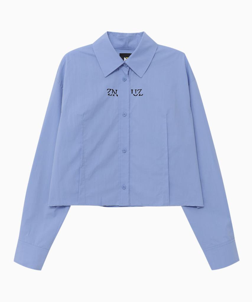 Jenyujeu Z Crop Cut Shirt - Blue