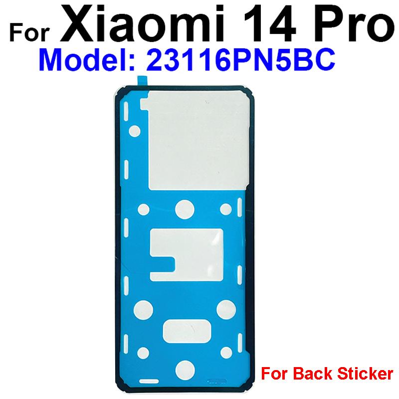 For Xiaomi Mi 14 Pro Ultra Back Battery Housing Cover Adhesive Rear Battery Cover Sticker Replacement Spare Parts