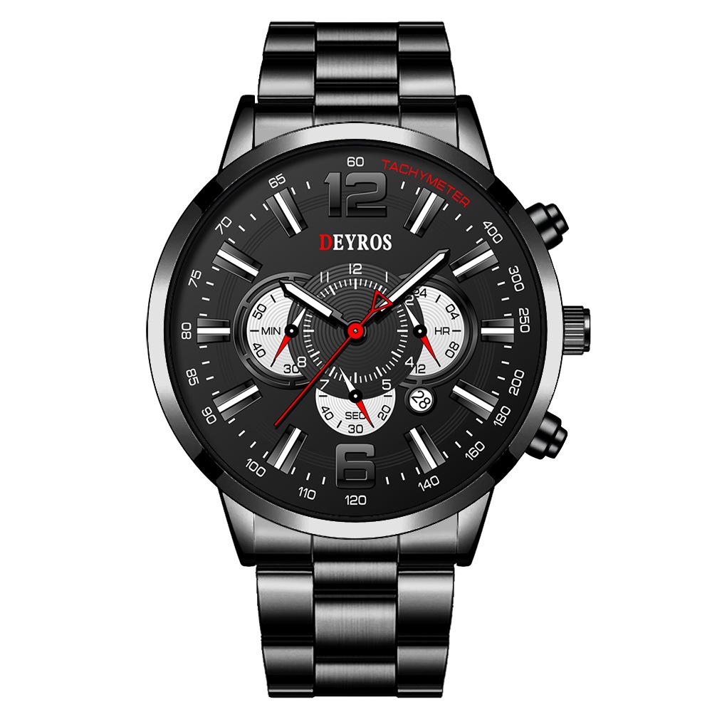 Men'S Watch Fashion Student Calendar Luminous Quartz Movement Watch