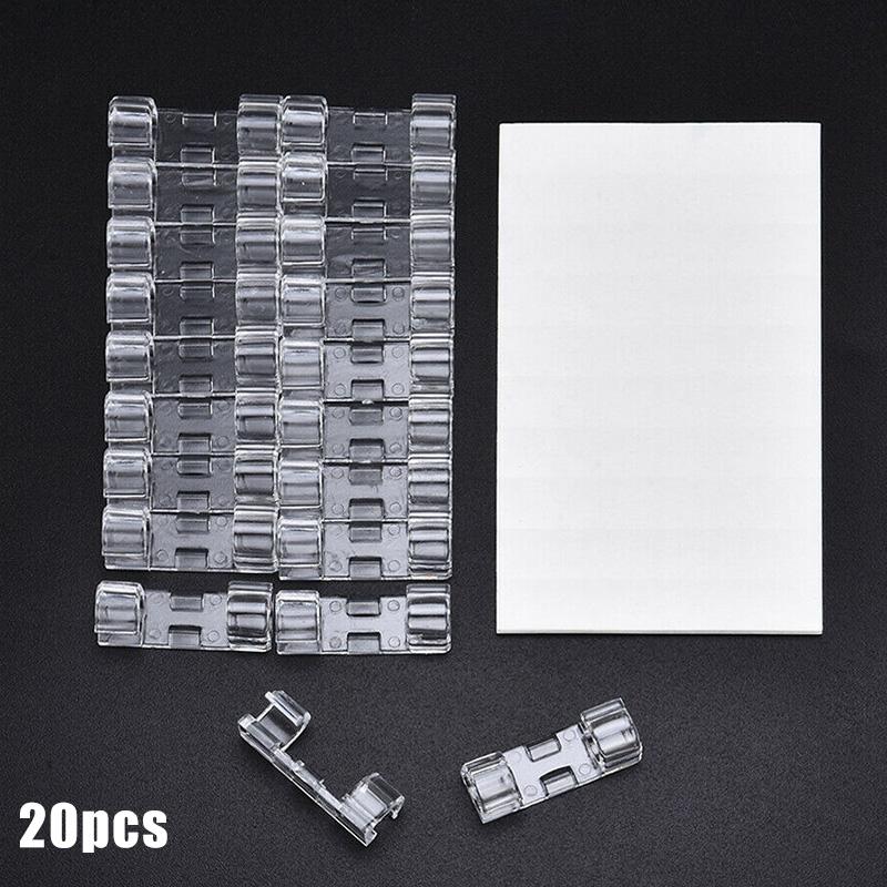 20/60/100PCS Strong Self-Adhesive Cable Clips Organizer USB Cable Organizer Clips Wire Holder Earphone Mouse Cord Clip Protector