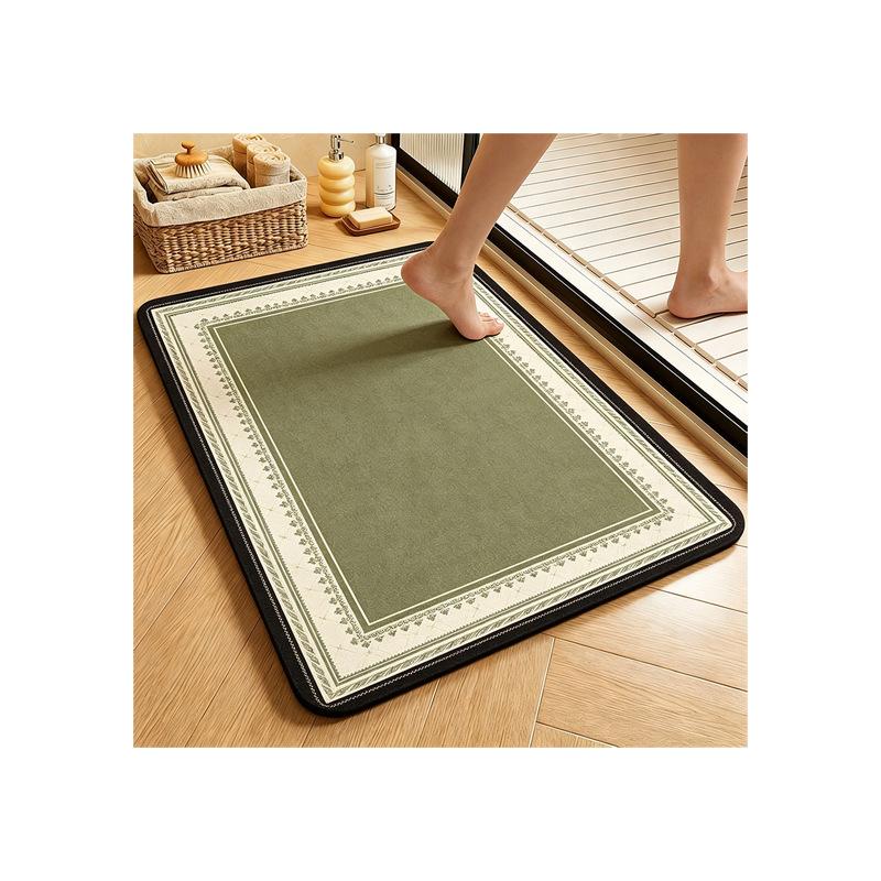 Diatom Mud Non-slip Quick-dry Bathroom Floor Mat: Mold-Proof, Water Absorbent, Dirt Resistant
