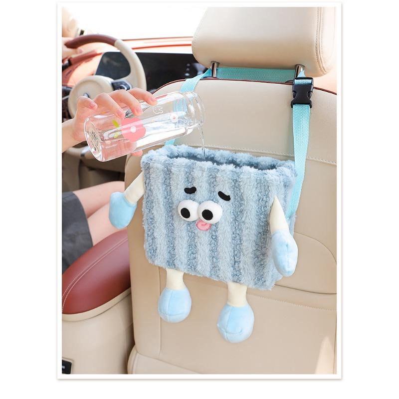 Cartoon Car Backseat Hanging Trash Bin Multifunctional Umbrella Storage Organizer