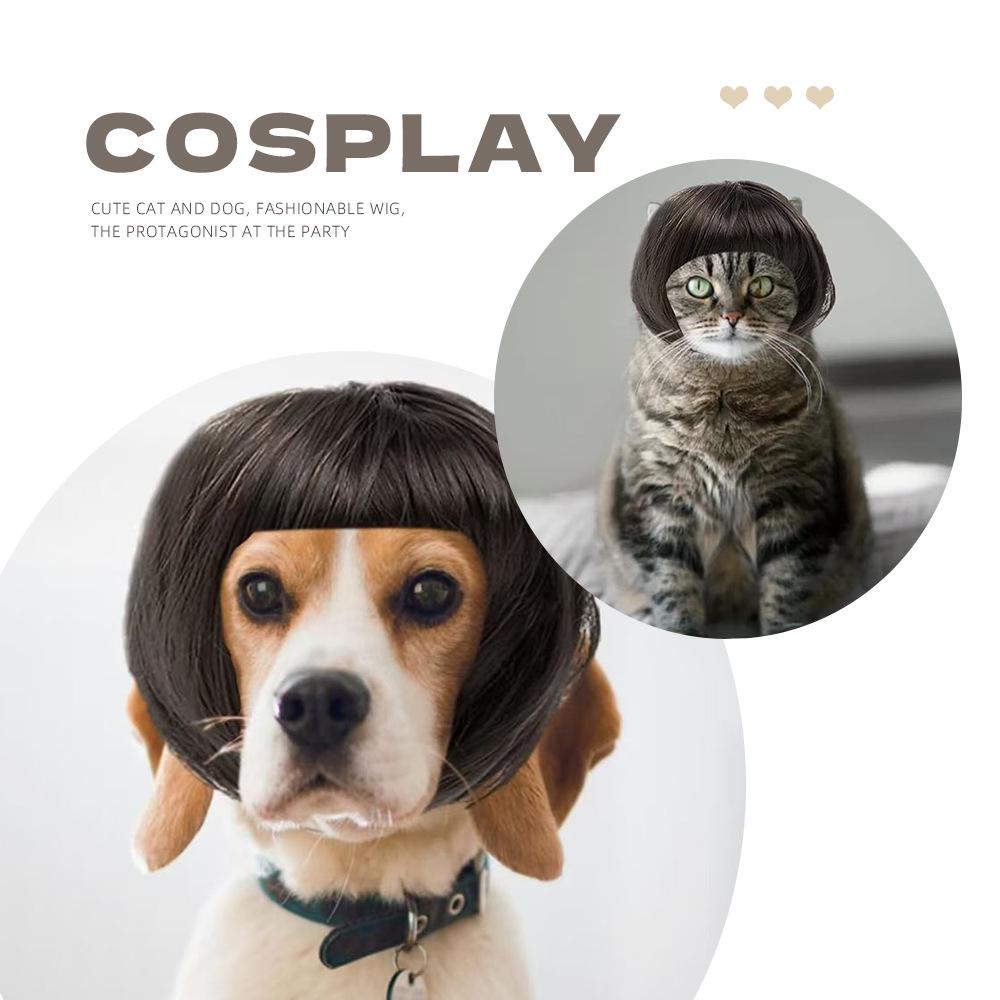 Perucă cu urechi de pisică Pet Bob pentru câini - Perfectă pentru petrecerile de sărbători!