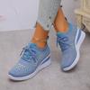 Fashion Women's Shiny Rhinestone Wedge Sneakers Breathable Knit Non Slip Walking Shoes Woman Plus Size Fashion Thick Sole White Sneakers