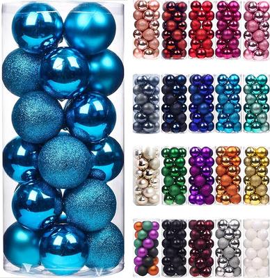 Christmas 4Cm Balls Ornaments 24Pc Green Vibrant Multi-Colored Shatterproof Christmas Tree Diy Decoration Hanging Ball For Xmas Party Wedding