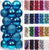 4Cm Christmas Balls Ornaments 24Pc Green Colorful Shatterproof Christmas Tree Diy Decoration Hanging Ball For Xmas Party Wedding