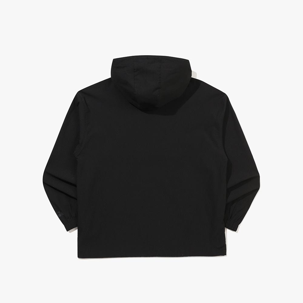 Diadora Micro Pleated Hooded Anorak Jacket Black