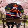 1pc Books Flowers Pattern Umbrella Design Automatic Opening and Closing Umbrella, High-quality Travel Umbrella,  c1128240