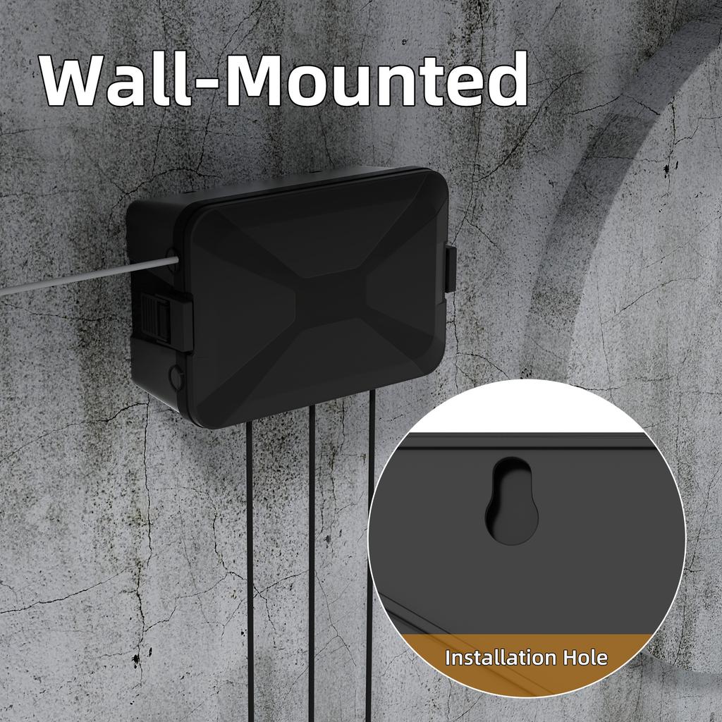 Outdoor Electrical Box 13x8x5 Large Outdoor Extension Cord Cover Waterproof Weatherproof Connection Box Black Outside Power Cord