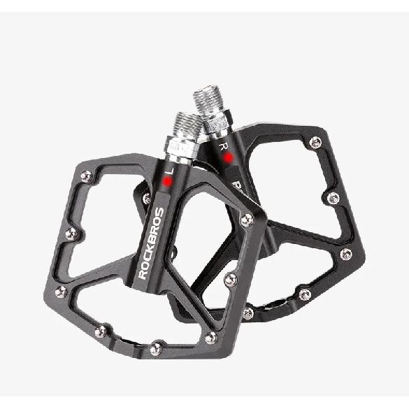 ROCKBROS MTB Road Bicycle Pedals Aluminum Alloy Bike PedalsAnti-slip Ultralight Sealed Bearing One-piece Mountain Bike Pedal